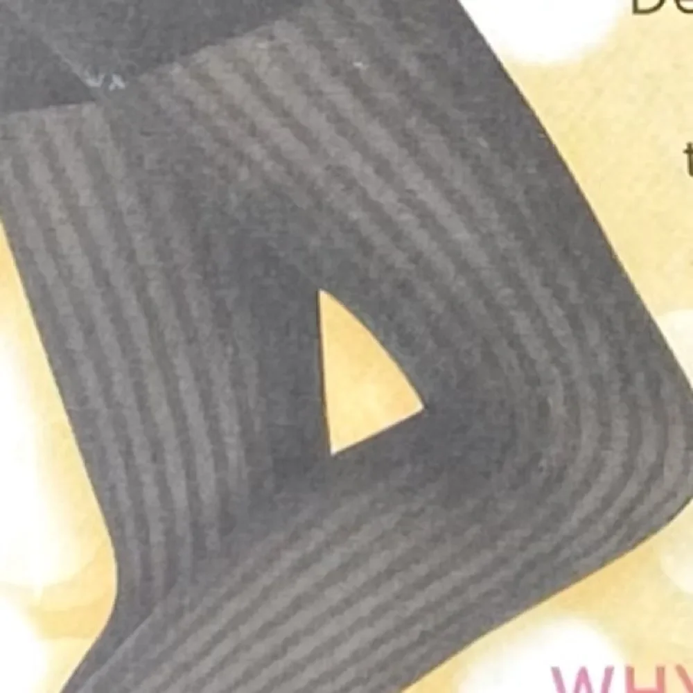 NWT Star Power by SPANX Shaping Tights Black Ribbed Row Pattern Size E